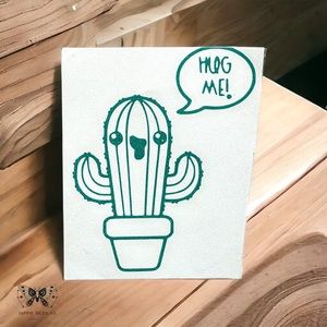 Cute Hug Me Cactus Decal
